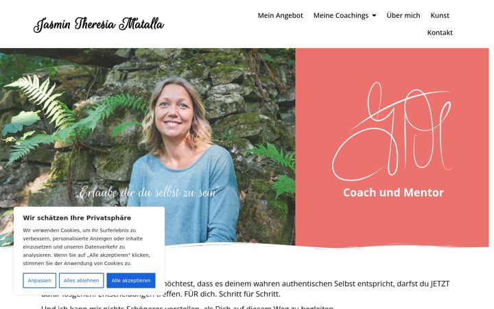 Screenshot of jasminmatalla.de