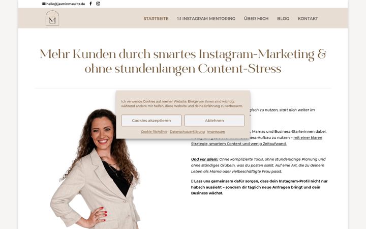Screenshot of jasminmauritz.de