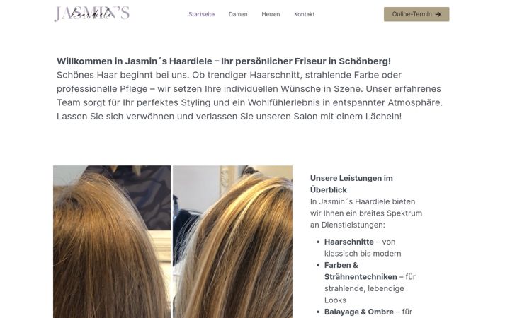 Screenshot of jasmins-haardiele.de
