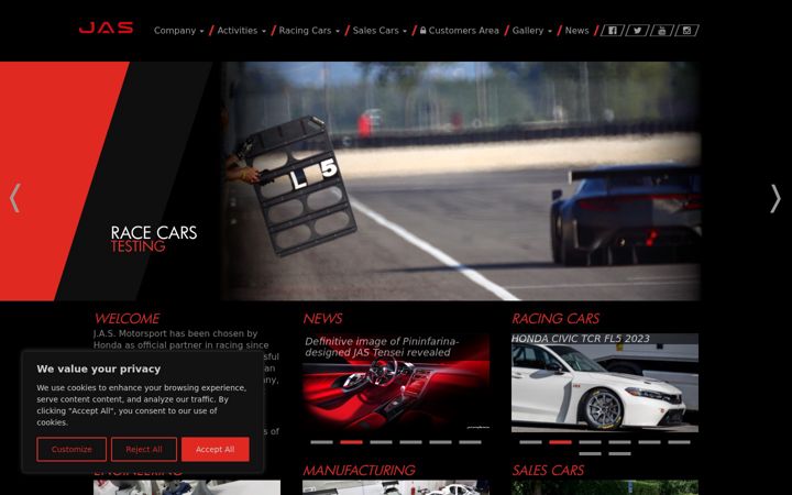 Screenshot of jasmotorsport.com