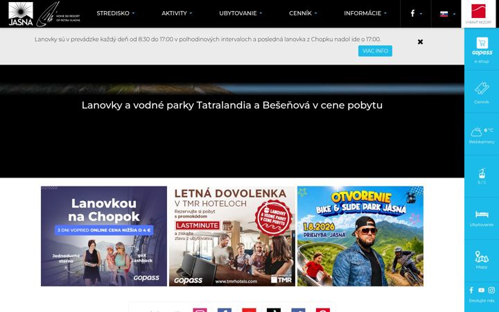 Screenshot of jasna.sk
