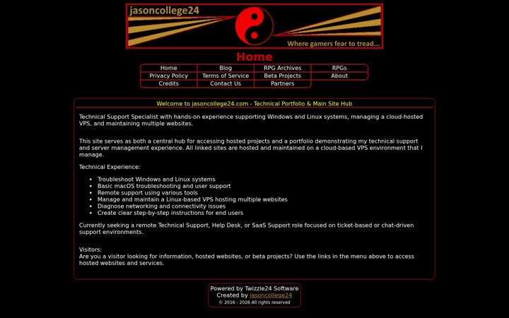 Screenshot of jasoncollege24.com