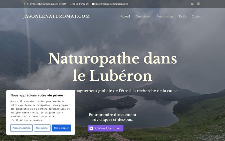 Screenshot of jasonlenaturomat.com