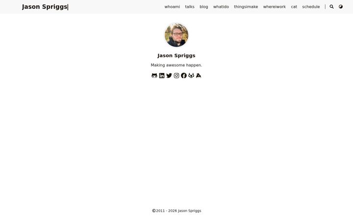 Screenshot of jasonspriggs.com