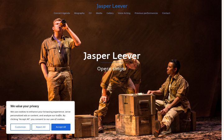 Screenshot of jasperleever.com
