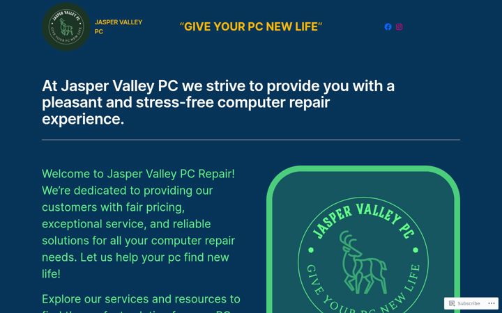 Screenshot of jaspervalleypc.com
