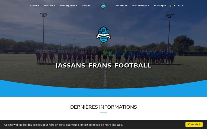 Screenshot of jassansfransfootball.com