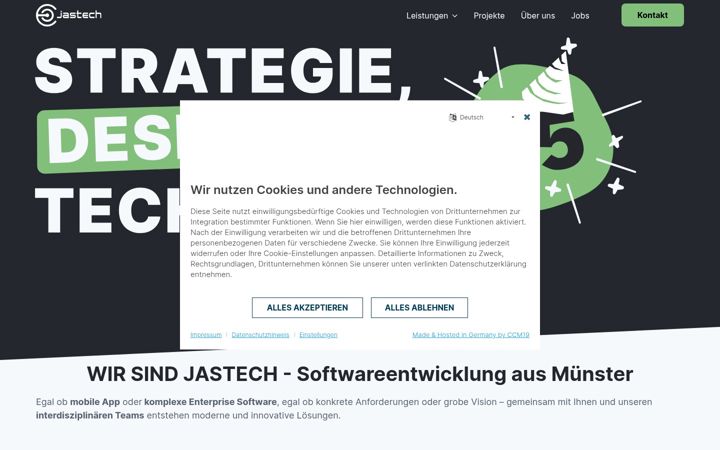 Screenshot of jastech-solutions.de