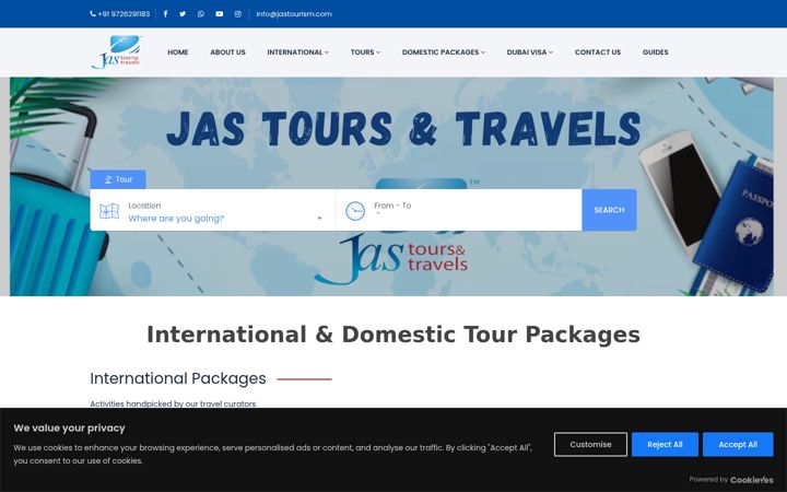 Screenshot of jastourism.com