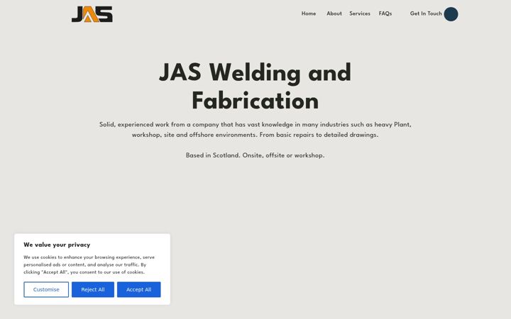 Screenshot of jasweldfab.co.uk