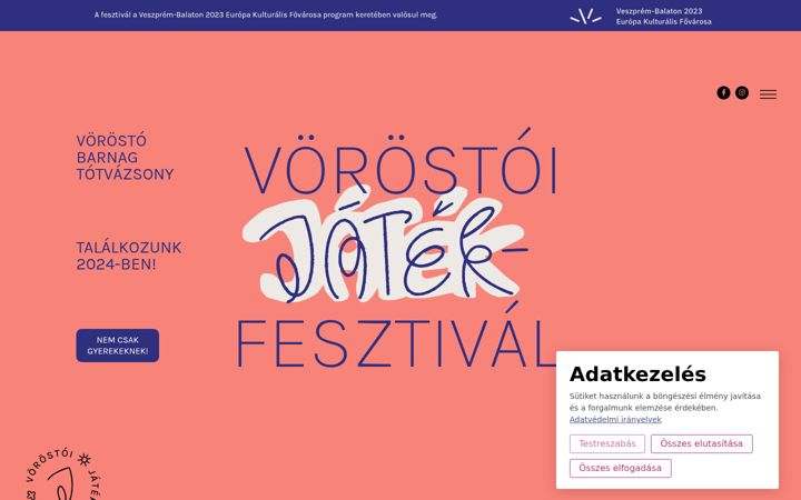 Screenshot of jatekfesztival.eu
