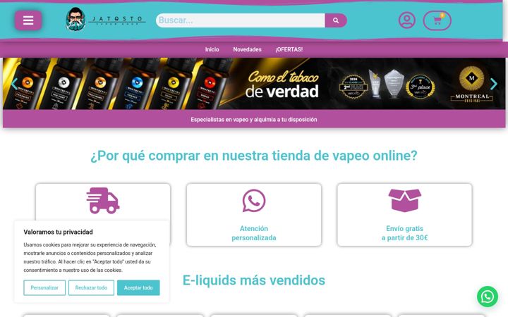 Screenshot of jatostovapershop.es