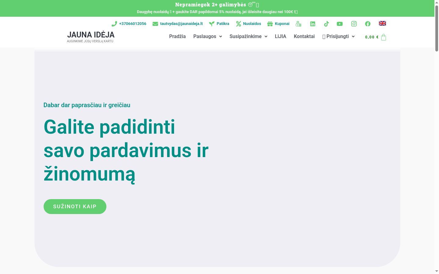 Captura de ecrã do banner de consentimento apresentado antes de qualquer interação