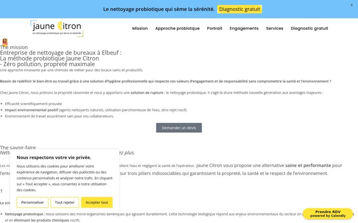 Screenshot of jaunecitronnettoyage.fr