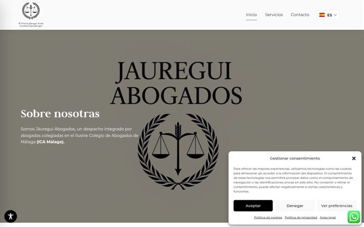 Screenshot of jaureguiabogados.net