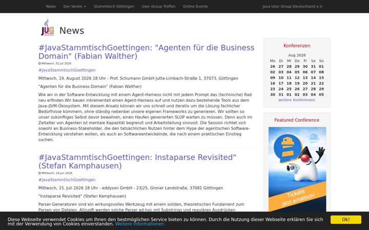 Screenshot of java.de