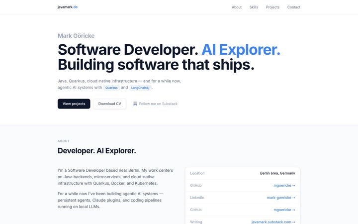 Screenshot of javamark.de