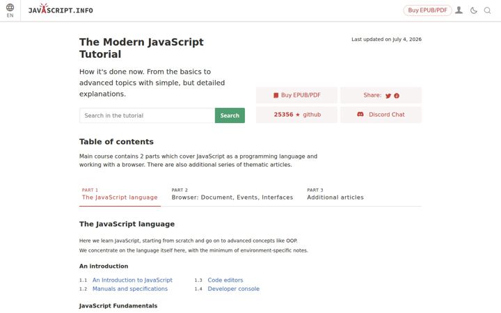 Capture d'écran de javascript.info