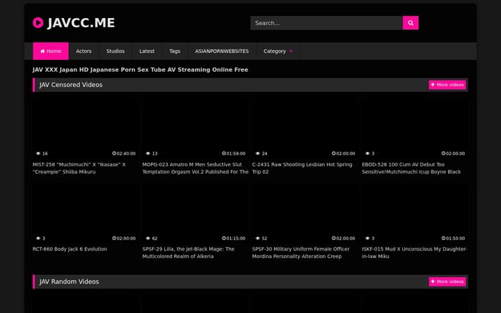 Screenshot of javcc.me