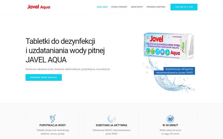 Screenshot of javelaqua.pl