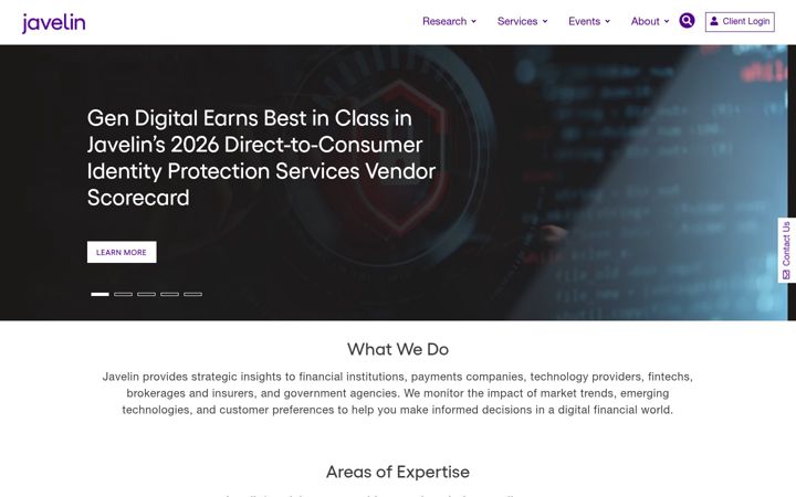 Screenshot of javelinstrategy.com
