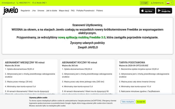 Screenshot of javelo.pl
