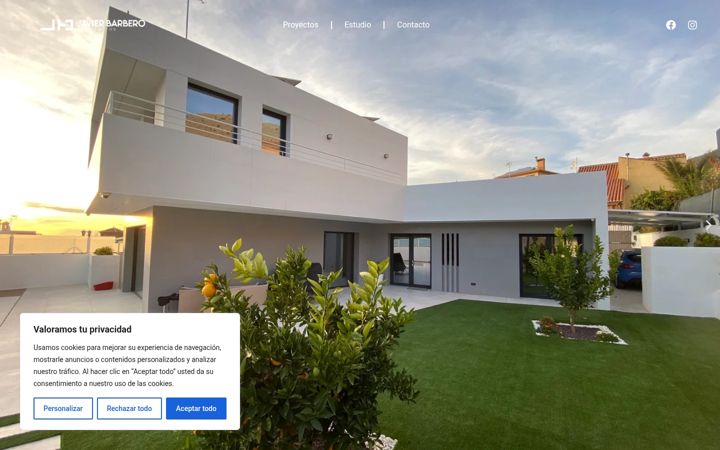Screenshot of javierbarberoarquitecto.com