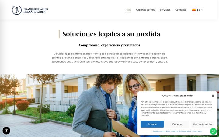 Screenshot of javierbenabogados.com