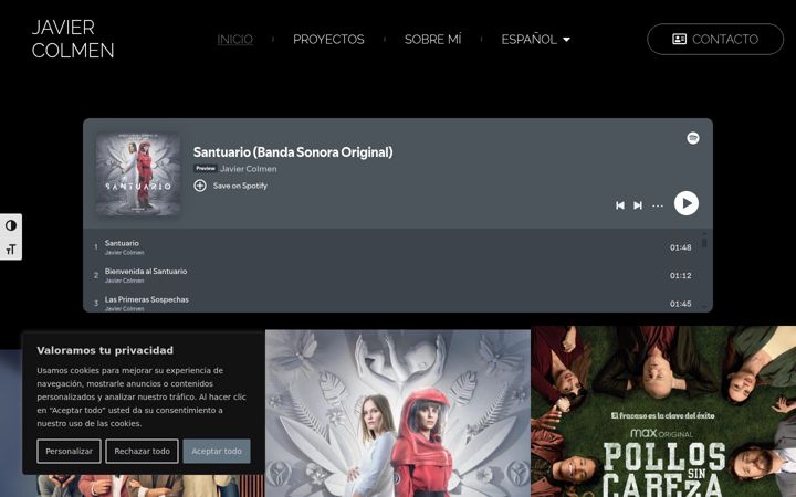Screenshot of javiercolmen.com