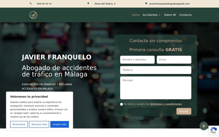 Screenshot of javierfranqueloabogado.com