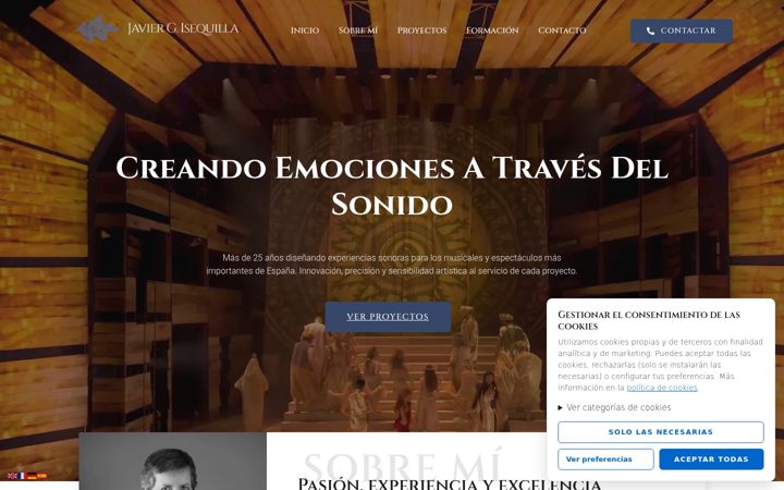 Screenshot of javierisequillasound.com