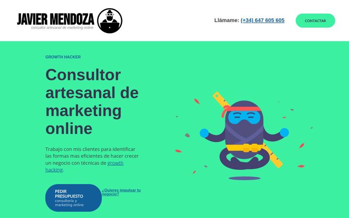Screenshot of javiermendoza.net