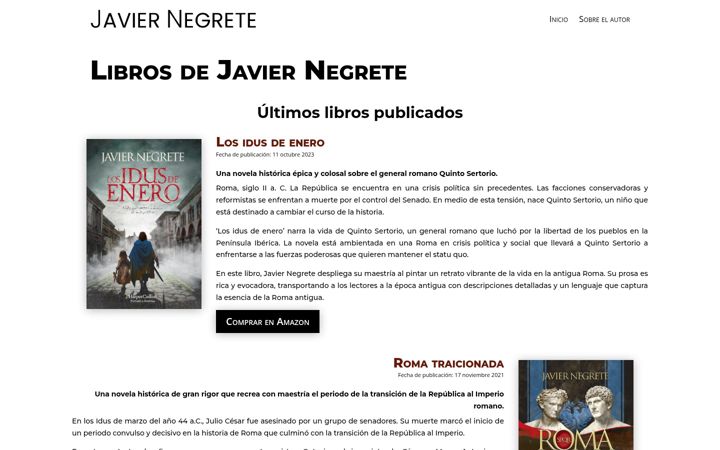 Screenshot of javiernegrete.com