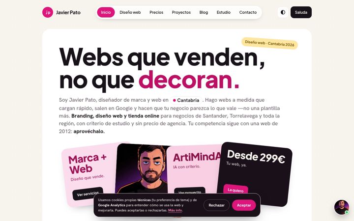 Screenshot of javierpato.es