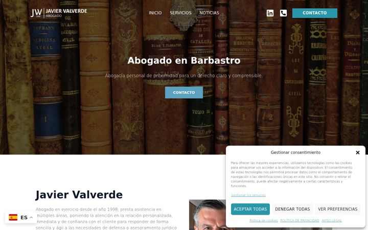 Screenshot of javiervalverdeabogado.com