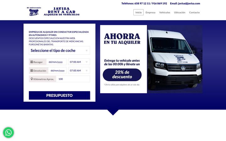 Screenshot of javisa.com