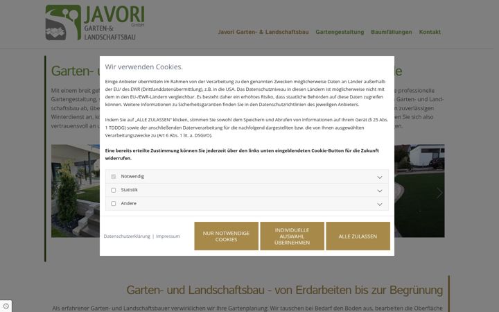 Screenshot of javori-galabau.de