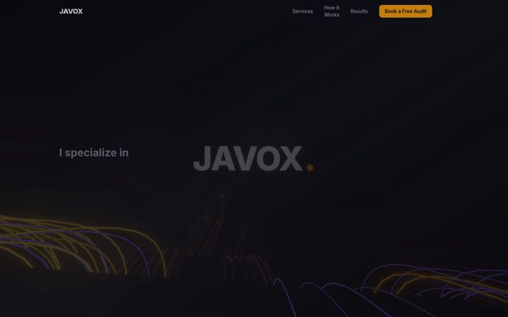 Screenshot of javoxsolutions.com