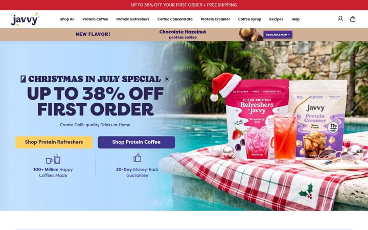 Screenshot di javycoffee.com