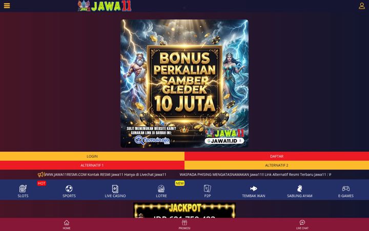 Screenshot of jawa11daftar.com