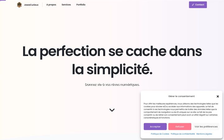 Screenshot of jawacurieux.com