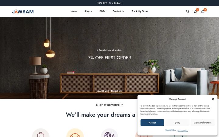 Screenshot of jawsam.com