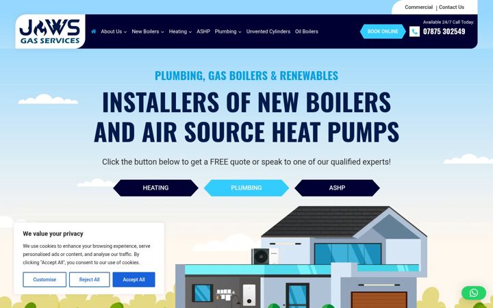 Screenshot of jawsgas.com