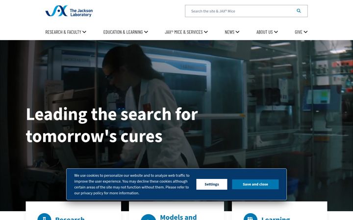 Screenshot van jax.org