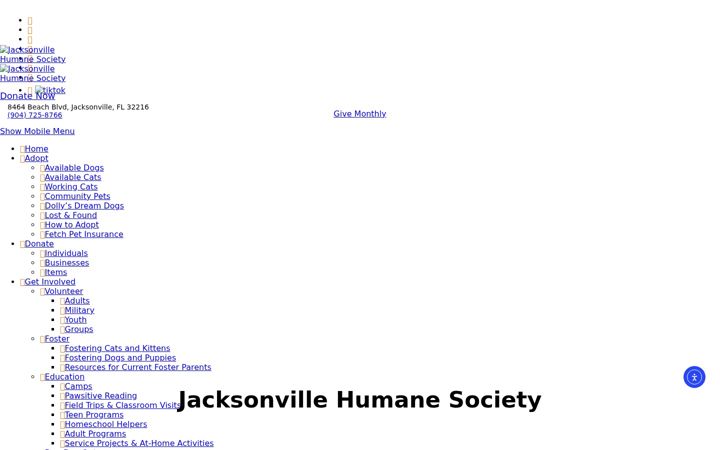 Screenshot of jaxhumane.org