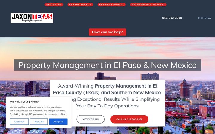 Screenshot of jaxontexas.com
