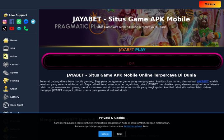 Screenshot of jayabet.net