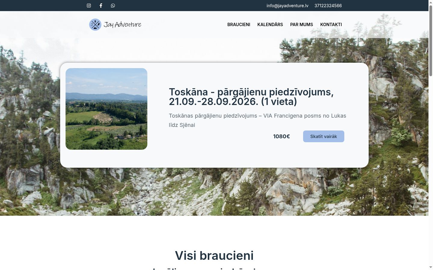 Posnetek zaslona pasice za privolitev, prikazane pred kakršno koli interakcijo