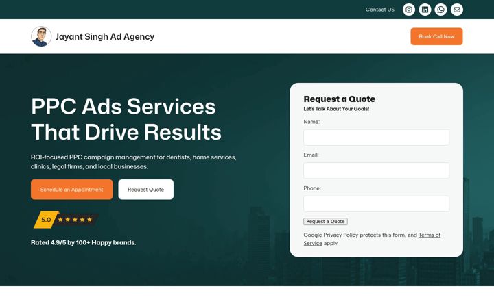 Screenshot of jayant-singh.com