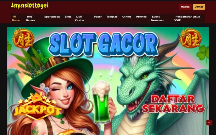 Screenshot of jayaslottogel.com